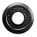 Titan Barbell черные обрезиненные D-51MM