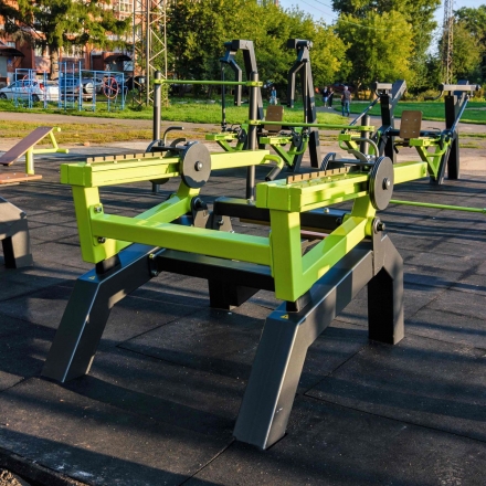 Power-1806 Уличный тренажер Трицепс-машина (имитация отжиманий) с переменной нагрузкой Zavodsporta, фото 2