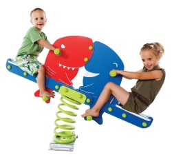 Качалка на пружине Shark twins для детской площадки - Крепление для бетонирования, фото 3 Качалка на пружине Shark twins для детской площадки - Крепление для бетонирования, фото 3