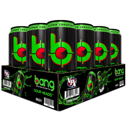Энергетический напиток &quot;БЭНГ&quot; Яблоко VPX BANG 473мл Sour Heads , фото 3