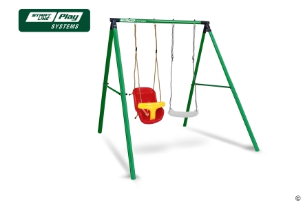 Качели SLP SYSTEMS 2 секции + сиденье с фиксацией желтое + сиденье лодочка белое, фото 1