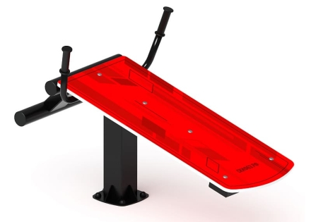 Лавка для пресса (красный) - Уличный тренажер - СТ 002-11, фото 3