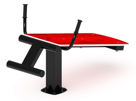 Лавка для пресса (красный) - Уличный тренажер - СТ 002-11, фото 1