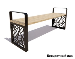 Парковая скамейка Севастополь, Лиственница (без спинки) 0,6 м, фото 2