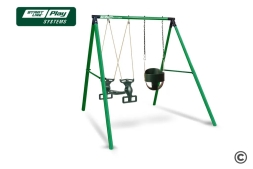 Качели SLP SYSTEMS 2 секции + качели с фиксацией зеленая + сиденье двойное, фото 1