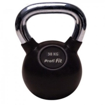 Гиря обрезиненная с хромированной ручкой PROFI-FIT, 38 кг