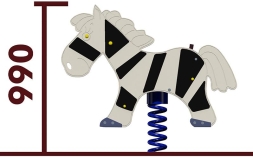 Качалка на пружине Зебра 04200 для детской площадки, фото 2