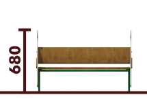 Скамейка детская Печка 26018 для игровой площадки Скамейка детская Печка 26018 для игровой площадки