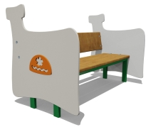 Скамейка детская Печка 26018 для игровой площадки Скамейка детская Печка 26018 для игровой площадки
