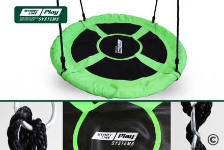 Качели SLP SYSTEMS 3 секции + лодочка красное + Качеля TS40 + сиденье гибкое желтое, фото 4