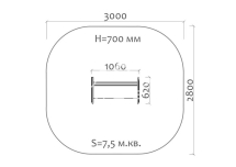 Скамейка детская Медуза 26017 для игровой площадки Скамейка детская Медуза 26017 для игровой площадки