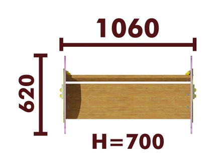 Скамейка детская Медуза 26017 для игровой площадки, фото 3