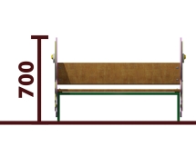 Скамейка детская Медуза 26017 для игровой площадки Скамейка детская Медуза 26017 для игровой площадки