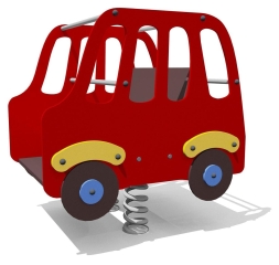 Качалка на 2 пружинах Автобус ВСТ 1254 для детской площадки Качалка на 2 пружинах Автобус ВСТ 1254 для детской площадки