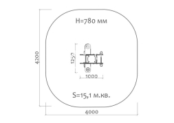 Качалка на пружине Самолет 04049 для детской площадки, фото 3