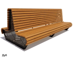 Скамейка уличная Кисловодск, Сосна 2 м, фото 2