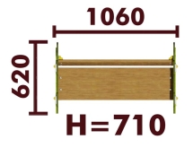 Скамейка детская Лягушка 26016 для игровой площадки Скамейка детская Лягушка 26016 для игровой площадки
