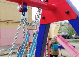 Двухместные качели Пионер Дворовые ЦК2УВ 2 для детских площадок, фото 6 Двухместные качели Пионер Дворовые ЦК2УВ 2 для детских площадок, фото 6