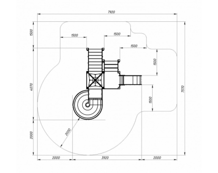 Детская игровая площадка Космопорт Космос ДИК 2.14.04-12 H=750 H=2000, фото 6