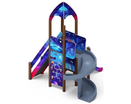 Детская игровая площадка Космопорт Космос ДИК 2.14.04-12 H=750 H=2000, фото 3