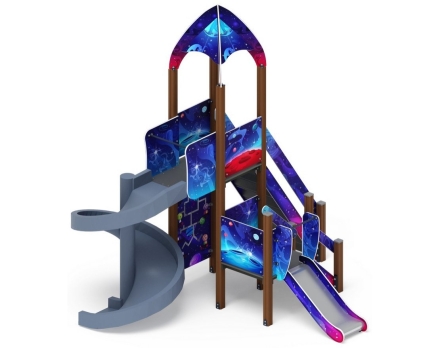 Детская игровая площадка Космопорт Космос ДИК 2.14.04-12 H=750 H=2000, фото 1