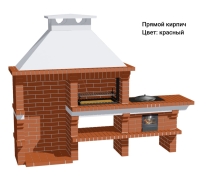 Печь Аристократ 824 Прямоугольный кирпич красный с коричневым