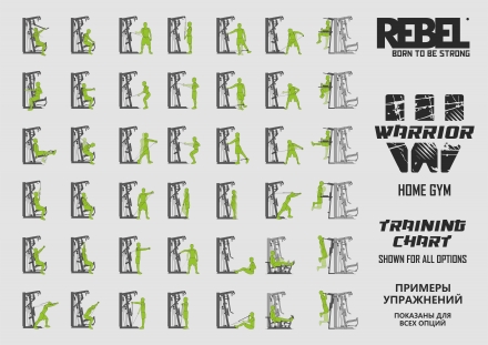 Многофункциональный тренажер REBEL WARRIOR в комплекте с Жимом ногами, фото 11