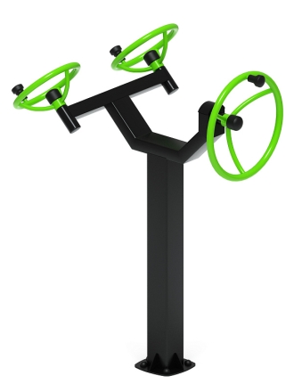 Рули (положение стоя) зеленый - Уличный тренажер - СТ 103-12, фото 4