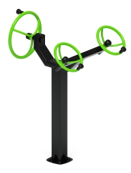 Рули (положение стоя) зеленый - Уличный тренажер - СТ 103-12, фото 3 Рули (положение стоя) зеленый - Уличный тренажер - СТ 103-12, фото 3