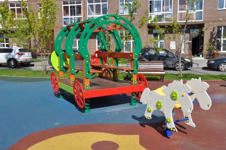 Качалка на пружине Конь 04048 для детской площадки, фото 5