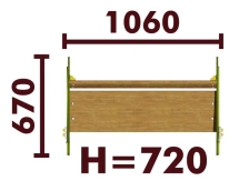 Скамейка детская Крокодил 26015 для игровой площадки Скамейка детская Крокодил 26015 для игровой площадки
