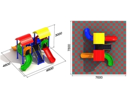 Детская игровая площадка Близнецы 2.1, фото 3 Детская игровая площадка Близнецы 2.1, фото 3