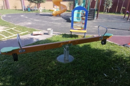 Качели-балансир Аллюр КЧ102.00.1 зеленый для детской уличной площадки, фото 8