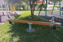 Качели-балансир Аллюр КЧ102.00.1 зеленый для детской уличной площадки