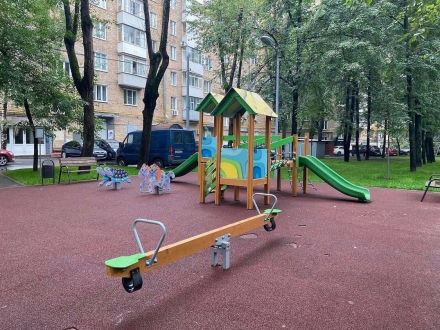 Качели-балансир Аллюр КЧ102.00.1 зеленый для детской уличной площадки, фото 7