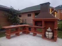 Печь Аристократ 824 Радиальный кирпич красный с коричневым