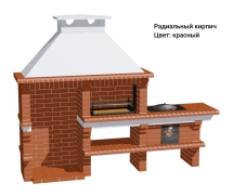 Печь Аристократ 824 Радиальный кирпич красный с коричневым