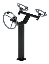 Рули (положение стоя) серый - Уличный тренажер - СТ 103-13, фото 4 Рули (положение стоя) серый - Уличный тренажер - СТ 103-13, фото 4
