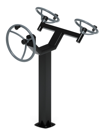 Рули (положение стоя) серый - Уличный тренажер - СТ 103-13, фото 4