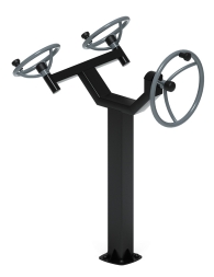 Рули (положение стоя) серый - Уличный тренажер - СТ 103-13, фото 3 Рули (положение стоя) серый - Уличный тренажер - СТ 103-13, фото 3