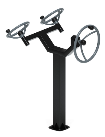 Рули (положение стоя) серый - Уличный тренажер - СТ 103-13, фото 3