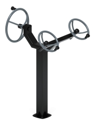 Рули (положение стоя) серый - Уличный тренажер - СТ 103-13, фото 2 Рули (положение стоя) серый - Уличный тренажер - СТ 103-13, фото 2