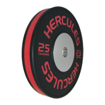 Диск тяжелоатлетический тренировочный «Hercules» NEW, 25 кг. черно-красный Диск тяжелоатлетический тренировочный «Hercules» NEW, 25 кг. черно-красный