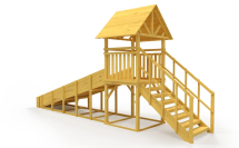 Зимняя горка Савушка Зима Wood 5/1 (ширина ската 1,25м)