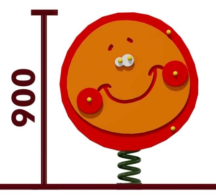 Качалка на пружине Колобок 04047 для детской площадки, фото 2