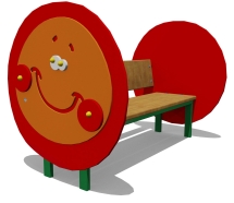 Скамейка детская Колобок 26014 для игровой площадки Скамейка детская Колобок 26014 для игровой площадки