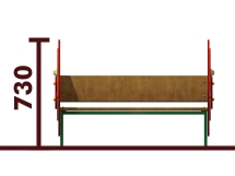 Скамейка детская Колобок 26014 для игровой площадки Скамейка детская Колобок 26014 для игровой площадки