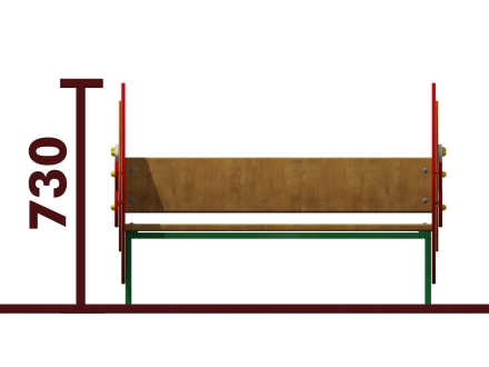 Скамейка детская Колобок 26014 для игровой площадки, фото 3