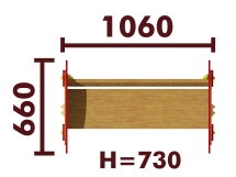Скамейка детская Колобок 26014 для игровой площадки Скамейка детская Колобок 26014 для игровой площадки