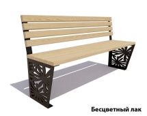 Парковая скамейка Ромашка, Лиственница (без подлокотников) 2,5 м